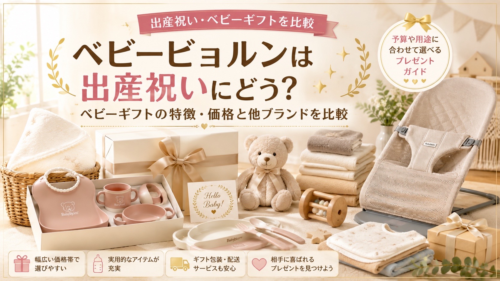 ベビービョルンは出産祝いにどう？ベビーギフトの特徴・価格と他ブランドを比較